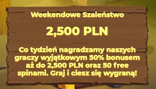 Odbierz weekendowy reload bonus w Kasynie Wazamba