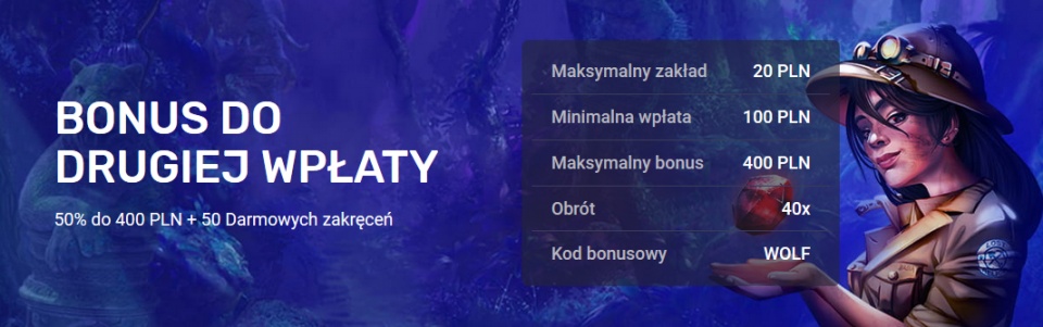 Bonus od drugiej wpłaty do Woo Casino to świetna rozrywka